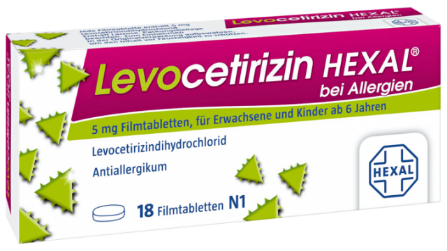 Levocetirizin HEXAL® bei Allergien 5 mg* Filmtabletten 